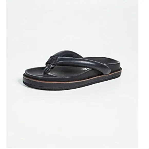 NWT Free People Lena Footbed Sandals In Black
